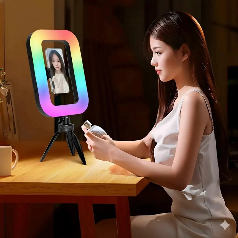 FOCO DE LUZ LED RGB AJUSTABLE PARA FOTOGRAFIA Y VIDEO - 8