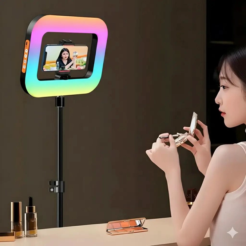 FOCO DE LUZ LED RGB AJUSTABLE PARA FOTOGRAFIA Y VIDEO - 9