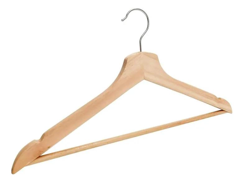 SET DE 15 COLGADORES DE MADERA NATURAL PARA ROPA - 2