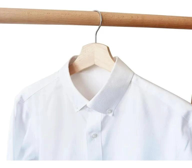 SET DE 15 COLGADORES DE MADERA NATURAL PARA ROPA - 4