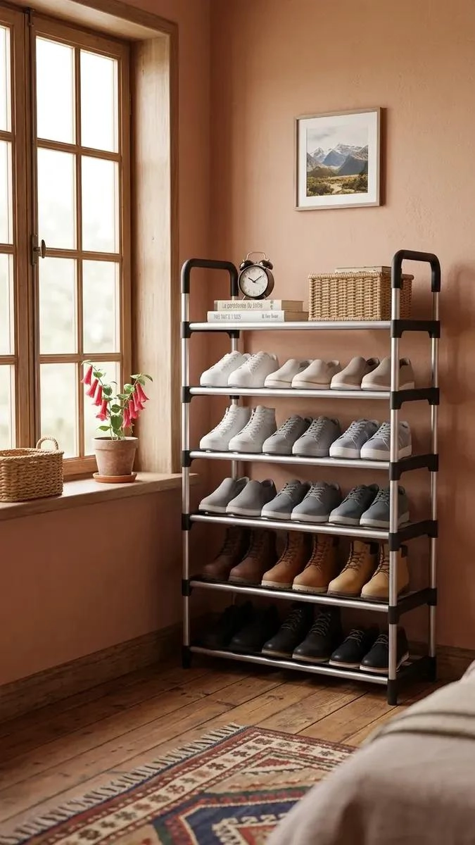 ZAPATERO ORGANIZADOR DE 6 NIVELES PARA CALZADO METAL ABS - 4
