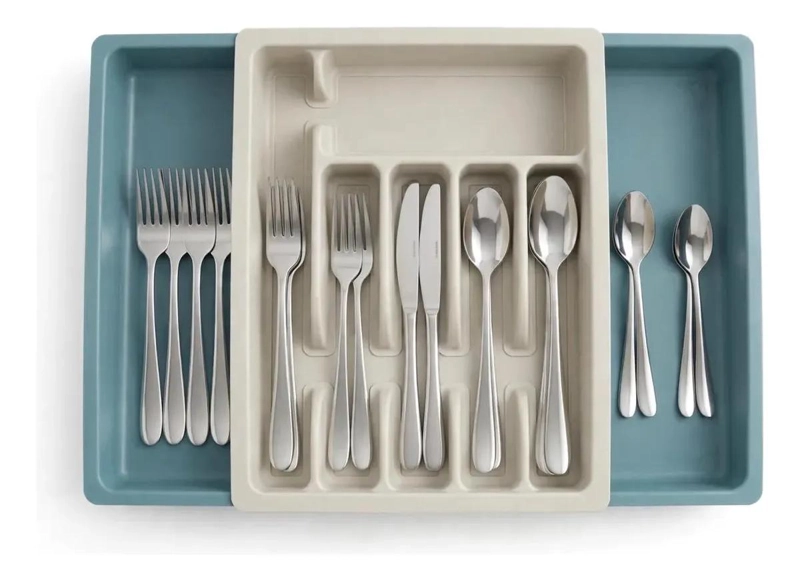 ORGANIZADOR DE CUBIERTOS EXPANDIBLE CON 8 COMPARTIMENTOS - 1