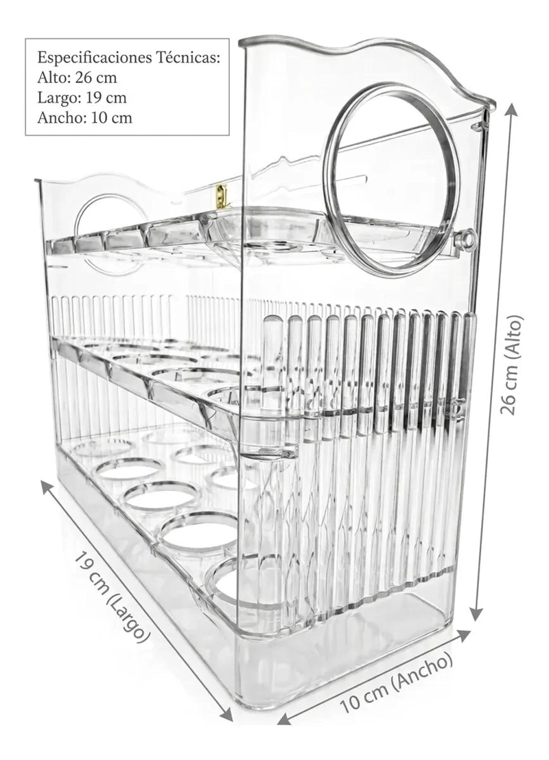 ORGANIZADOR DE HUEVOS RECTANGULAR CON 30 CAVIDADES - 2