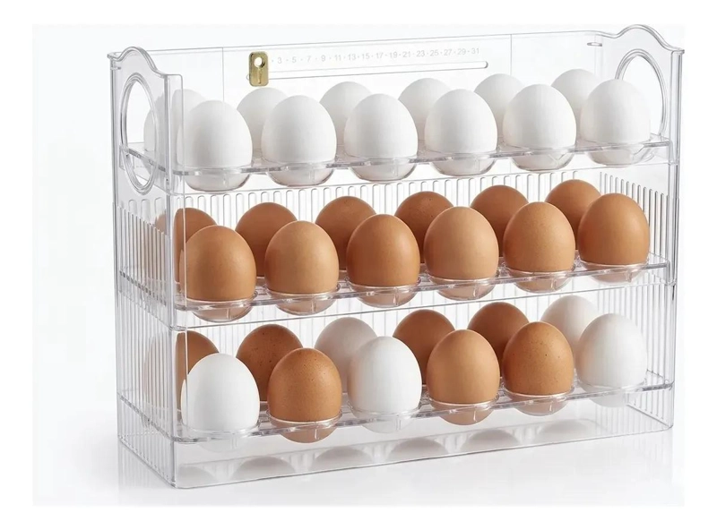 ORGANIZADOR DE HUEVOS RECTANGULAR CON 30 CAVIDADES - 4