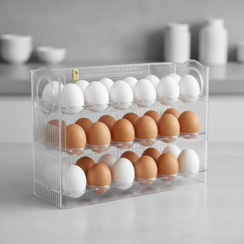 ORGANIZADOR DE HUEVOS RECTANGULAR CON 30 CAVIDADES - 7