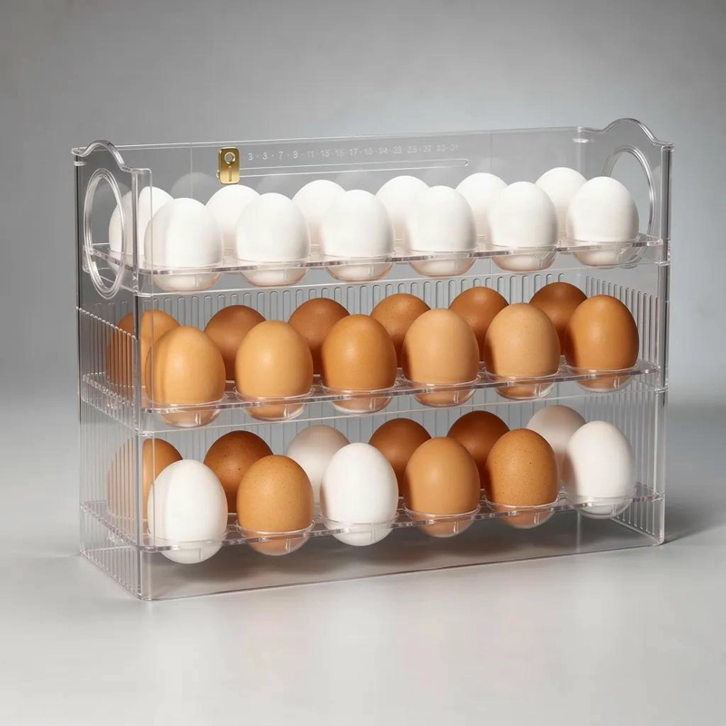 ORGANIZADOR DE HUEVOS RECTANGULAR CON 30 CAVIDADES - 9