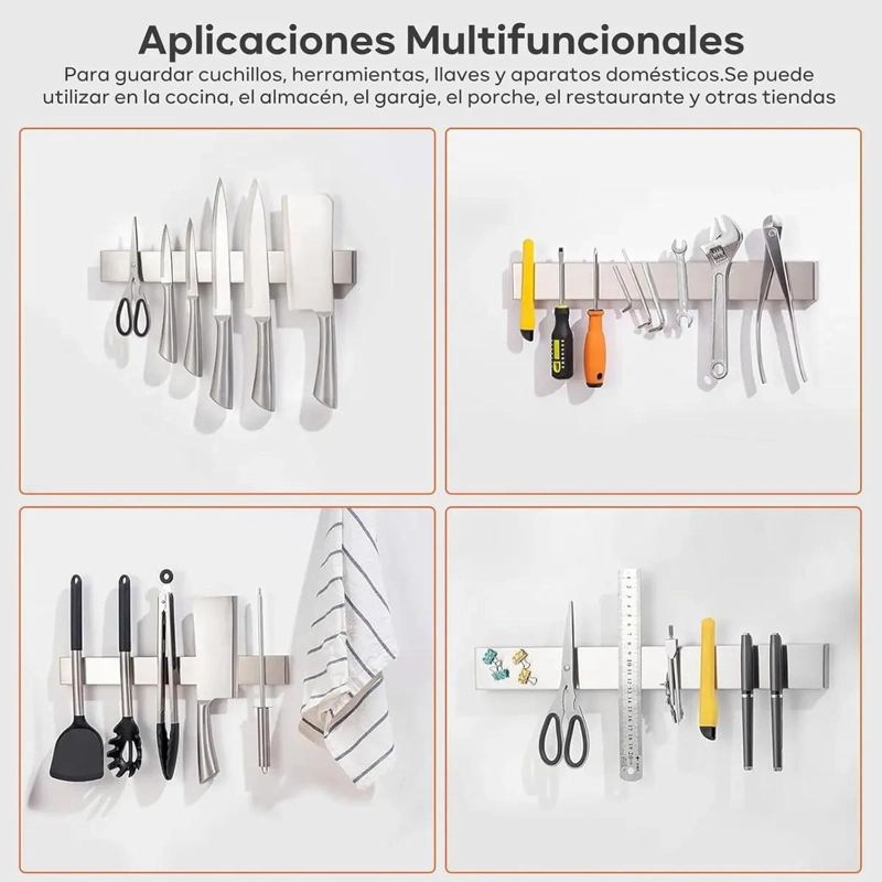 BARRA MAGNE TICA PARA CUCHILLOS Y UTENSILIOS DE COCINA - 8