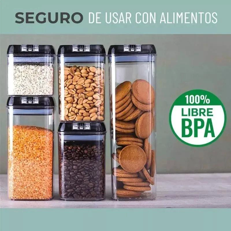 SET DE ENVASES HERME TICOS PARA ALMACENAMIENTO DE ALIMENTOS - 2