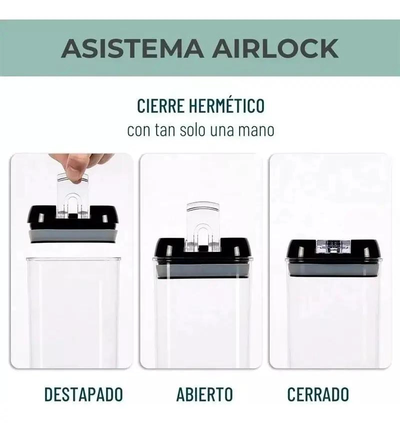 SET DE ENVASES HERME TICOS PARA ALMACENAMIENTO DE ALIMENTOS - 6