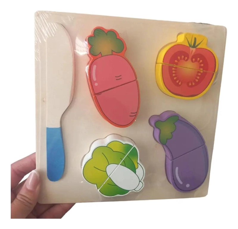 JUEGO DIDACTICO DE MADERA PARA CORTAR FRUTAS Y VERDURAS - 1
