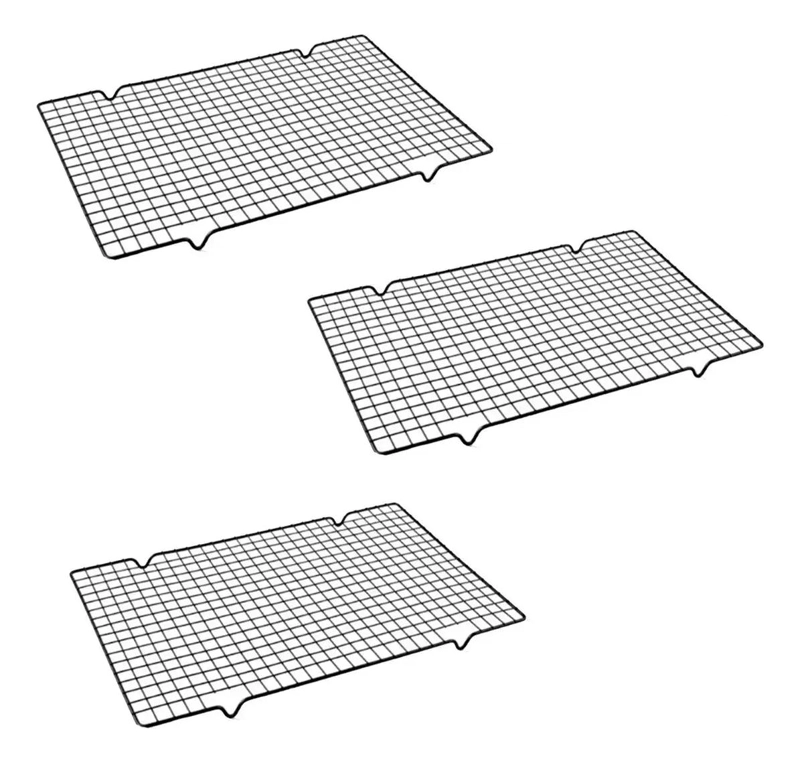 SET DE 3 REJILLAS DE ENFRIAMIENTO PARA REPOSTERIA DE ACERO ESMALTADO - 5