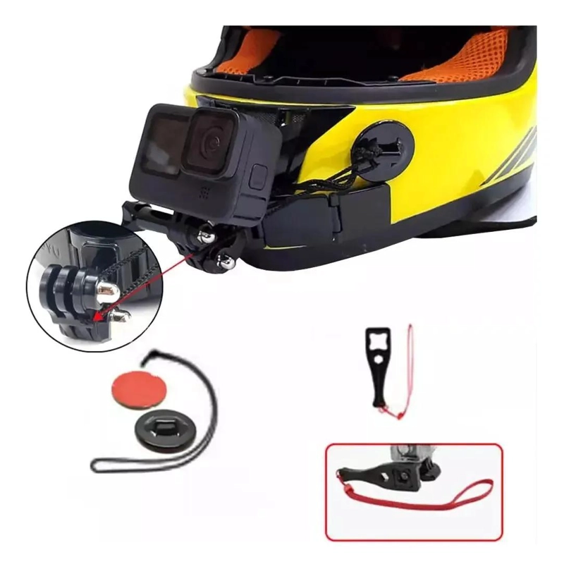 SOPORTE DE BARBILLA PARA CASCO DE MOTOCICLETA CON BISAGRA - 4