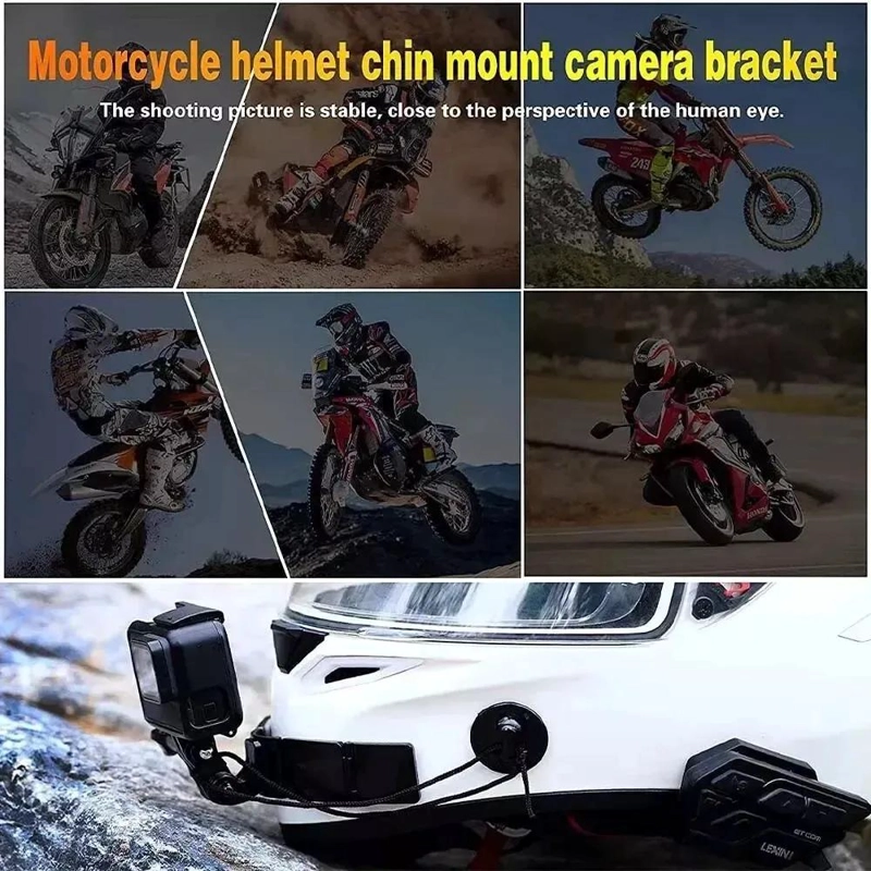 SOPORTE DE BARBILLA PARA CASCO DE MOTOCICLETA CON BISAGRA - 5