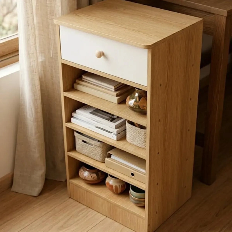 ZAPATERO ORGANIZADOR NORDICO DE 5 NIVELES CON CAJON 40X32X79CM - 4