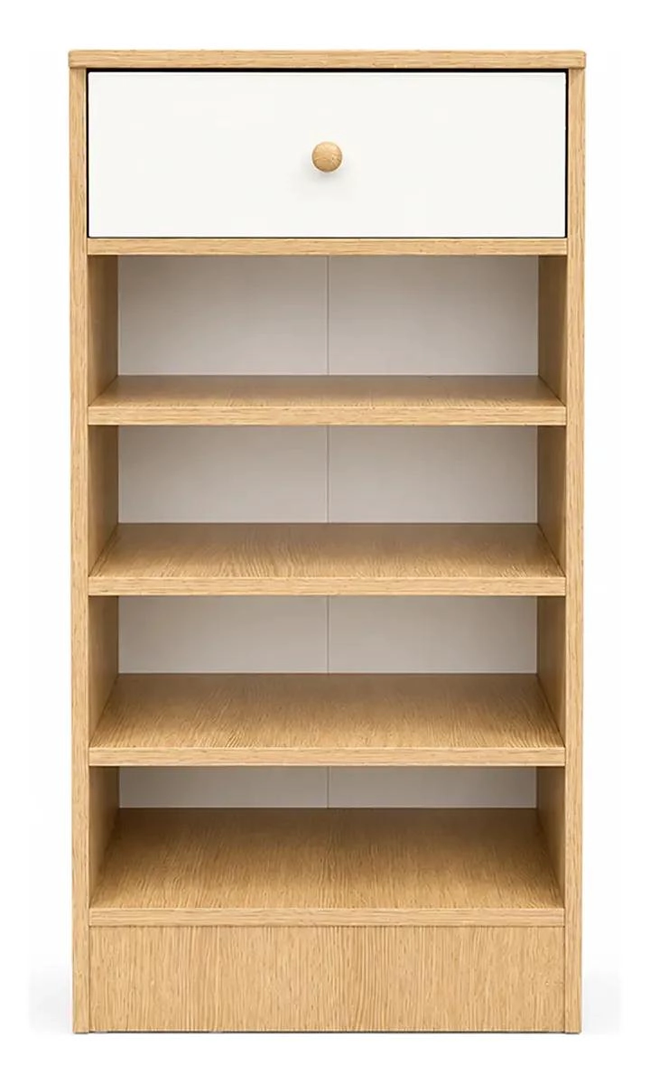 ZAPATERO ORGANIZADOR NORDICO DE 5 NIVELES CON CAJON 40X32X79CM - 7