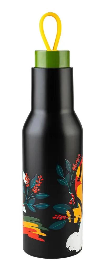 BOTELLA TE RMICA DE AGUA 500ML COLOR NEGRO IDEAL PARA BEBIDAS - 1