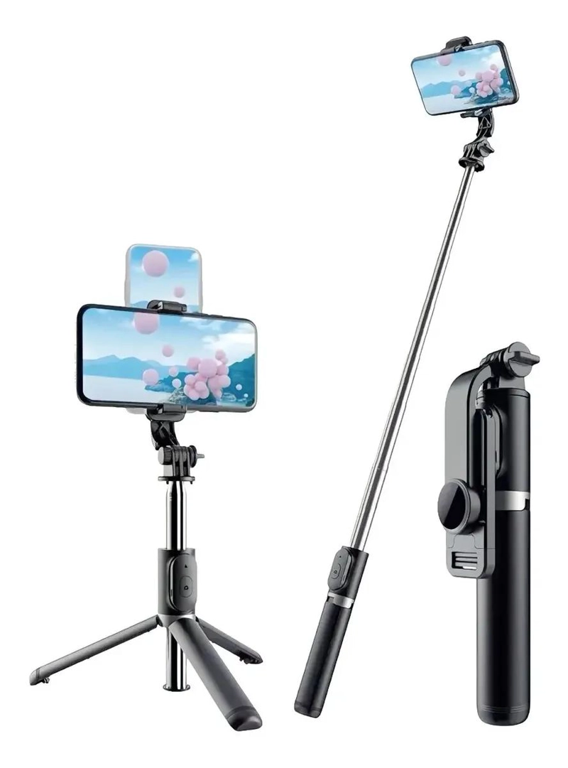 PALO SELFIE Y TRIPODE EXTENSIBLE CON CONTROL REMOTO - 1