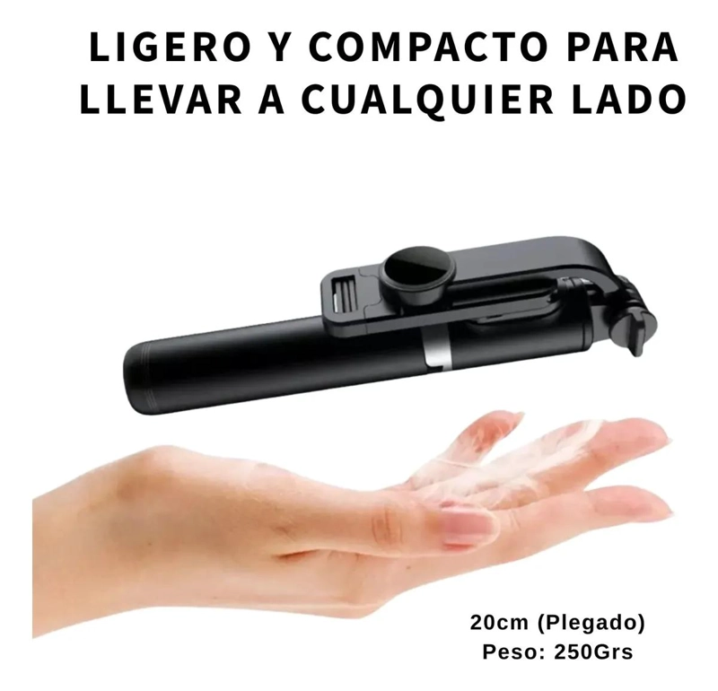 PALO SELFIE Y TRIPODE EXTENSIBLE CON CONTROL REMOTO - 6