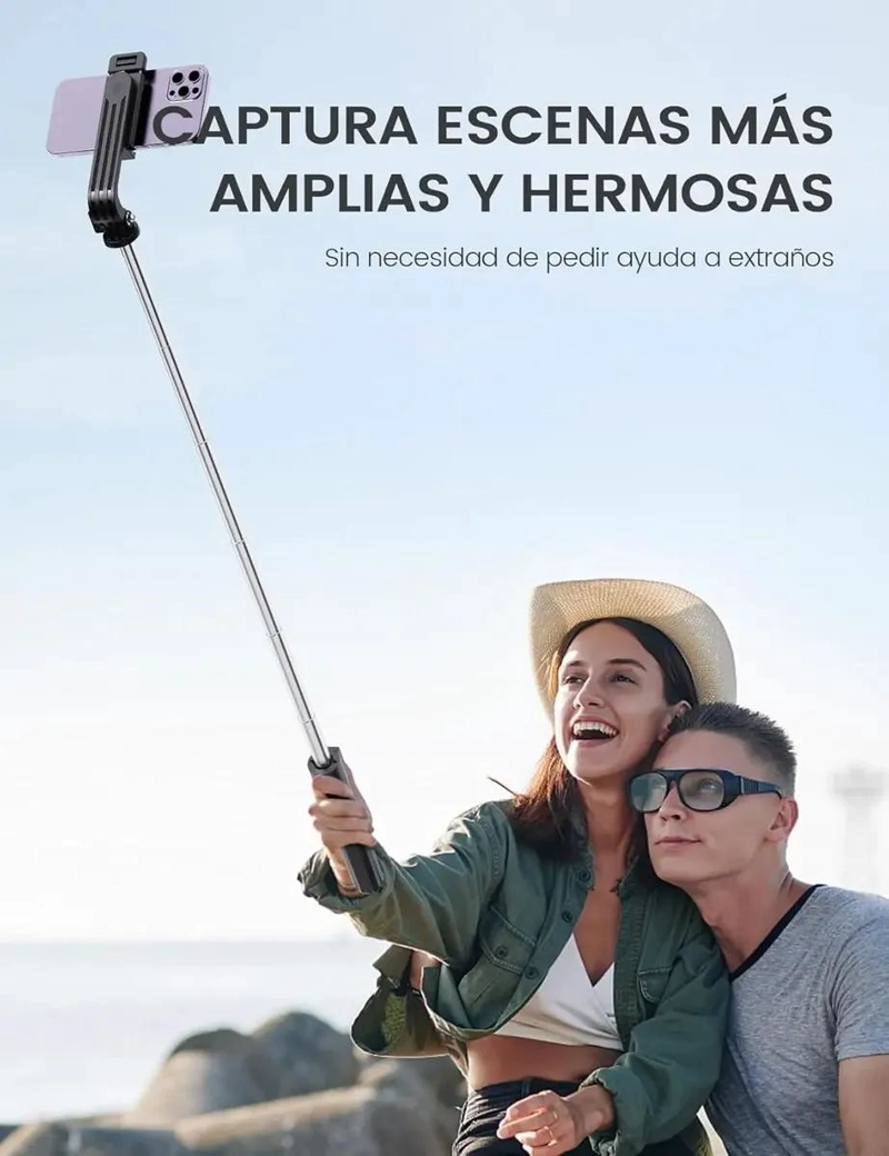 PALO SELFIE Y TRIPODE EXTENSIBLE CON CONTROL REMOTO - 7