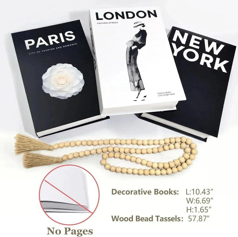 SET DE LIBROS DECORATIVOS FALSOS PARA ESTILO MINIMALISTA - 4