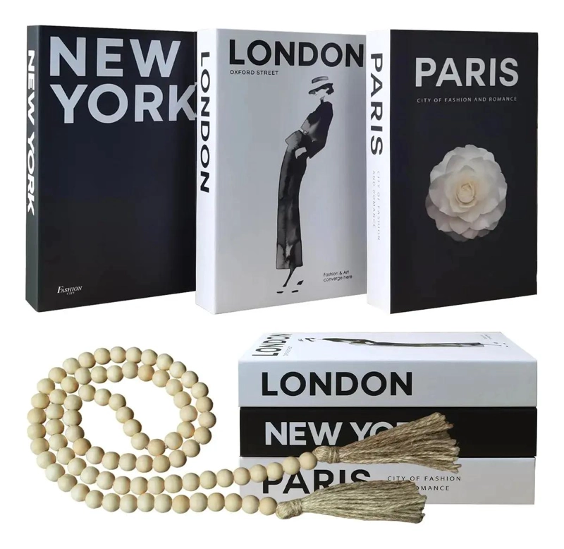 SET DE LIBROS DECORATIVOS FALSOS PARA ESTILO MINIMALISTA - 6