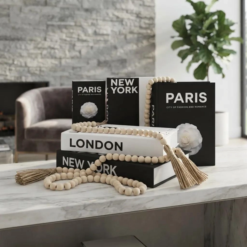 SET DE LIBROS DECORATIVOS FALSOS PARA ESTILO MINIMALISTA - 9