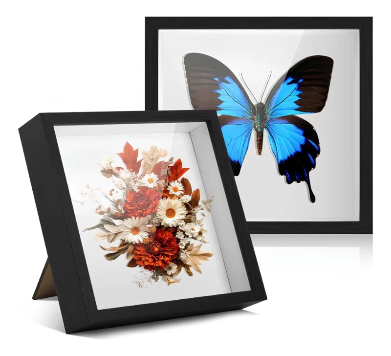 MARCO DECORATIVO SHADOW BOX 20X20 CM PARA FOTOS Y RECUERDOS - 8