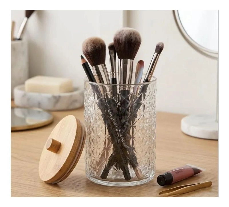ORGANIZADOR CILINDRICO ACRILICO PARA COSME TICOS Y ACCESORIOS - 4