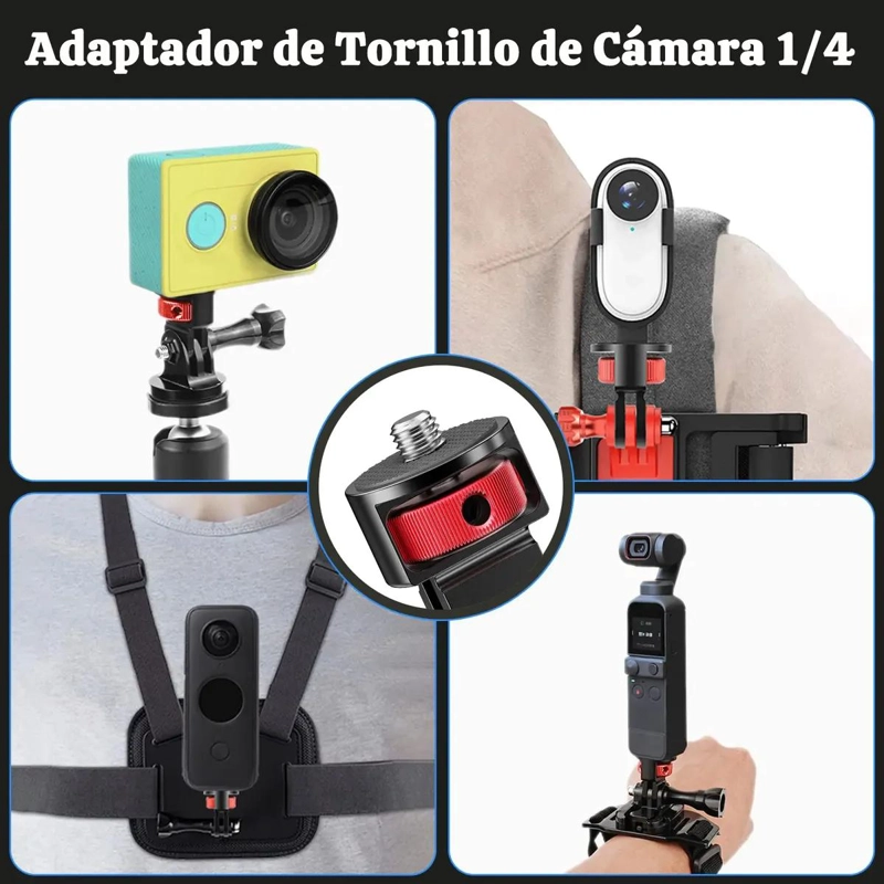 ADAPTADOR DE TRIPODE DE 1/4 PARA CAMARAS Y DISPOSITIVOS - 3