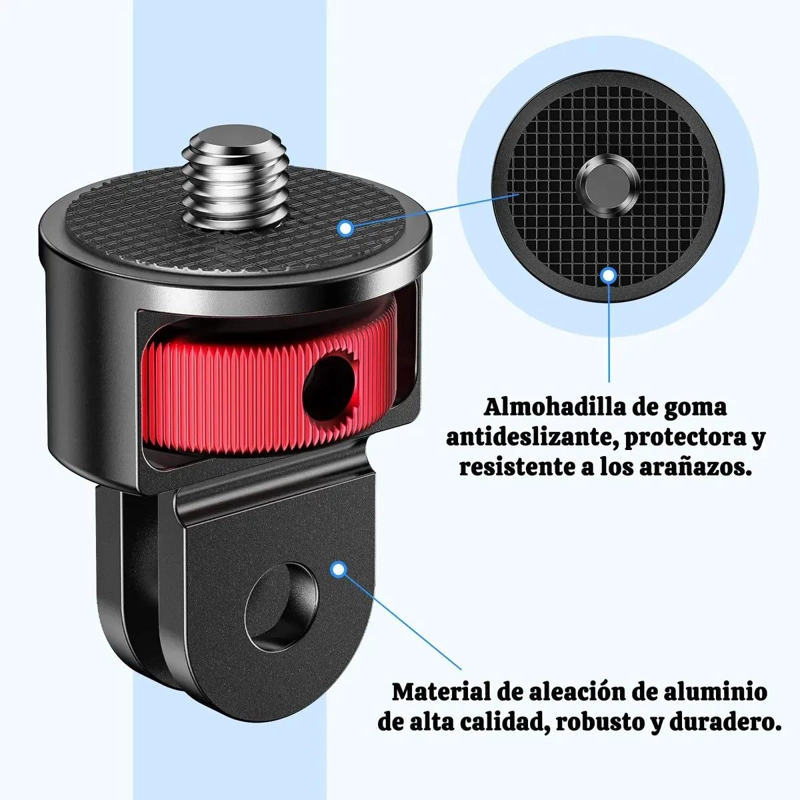 ADAPTADOR DE TRIPODE DE 1/4 PARA CAMARAS Y DISPOSITIVOS - 6
