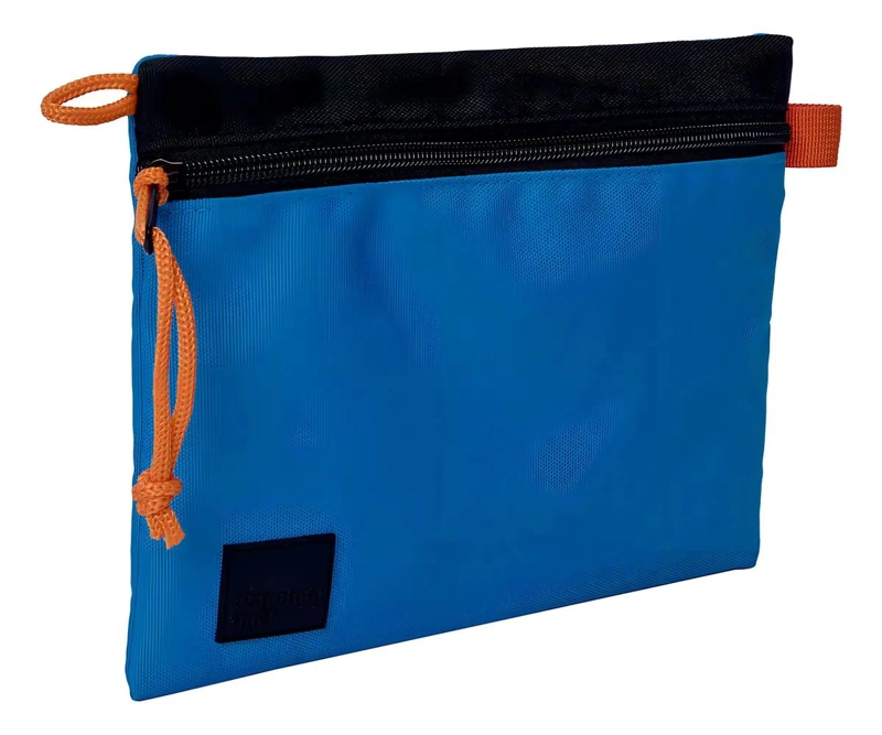 ESTUCHE UNISEX URBANO COLOR AZUL CON CIERRE PRACTICO - 7