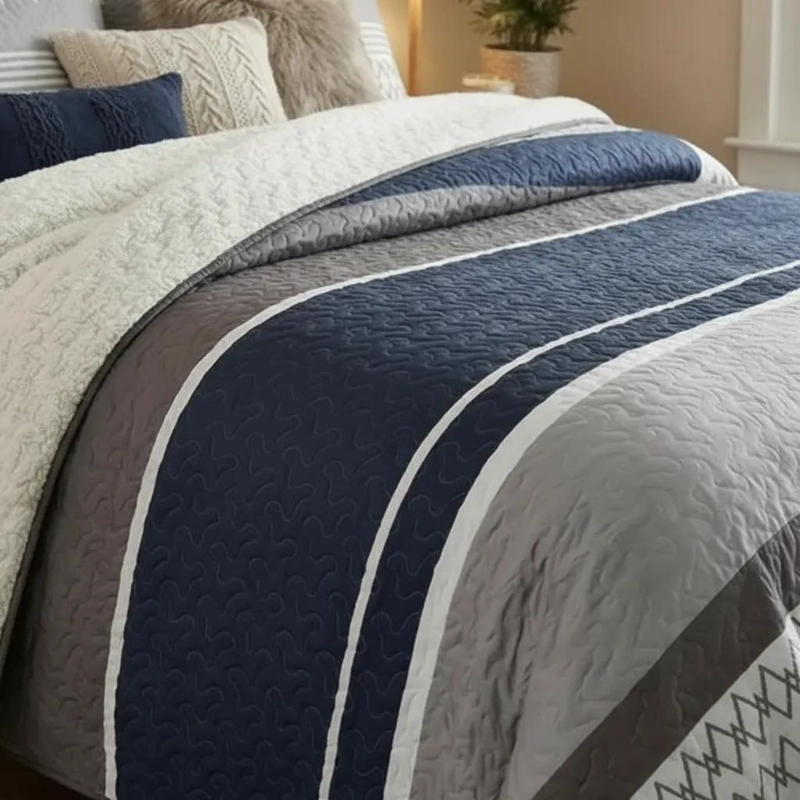 CUBRECAMA SHERPA 2 PLAZAS CON FUNDAS DE ALMOHADA - 2