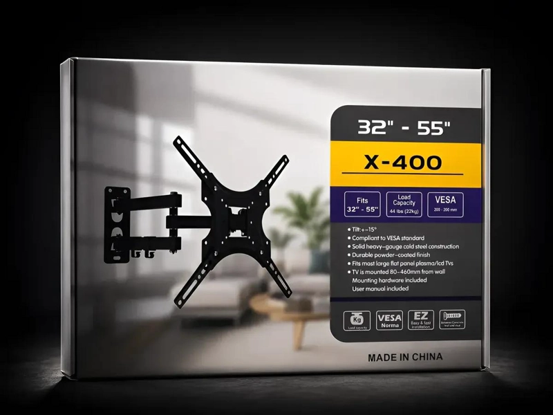 SOPORTE ARTICULADO PARA TV DE 32 A 55 PULGADAS EN COLOR NEGRO - 3