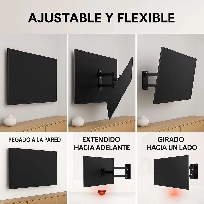SOPORTE DE TV PARED ARTICULADO PARA PANTALLAS DE 14 A 55 PULGADAS - 7