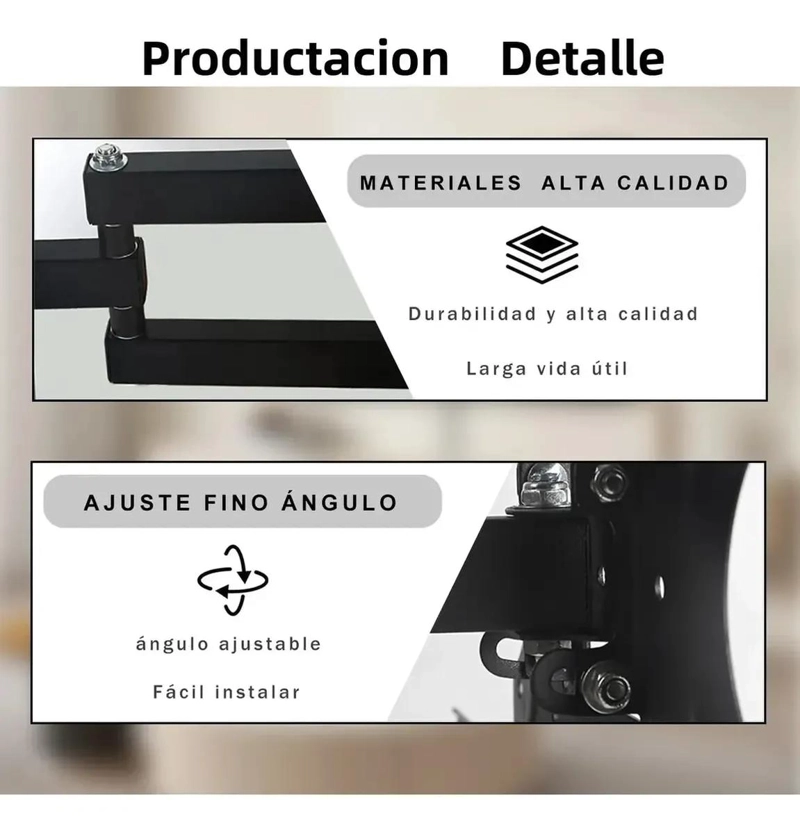 SOPORTE DE PARED PARA TELEVISOR DE 14 A 55 PULGADAS CON BRAZO ARTICULADO - 8