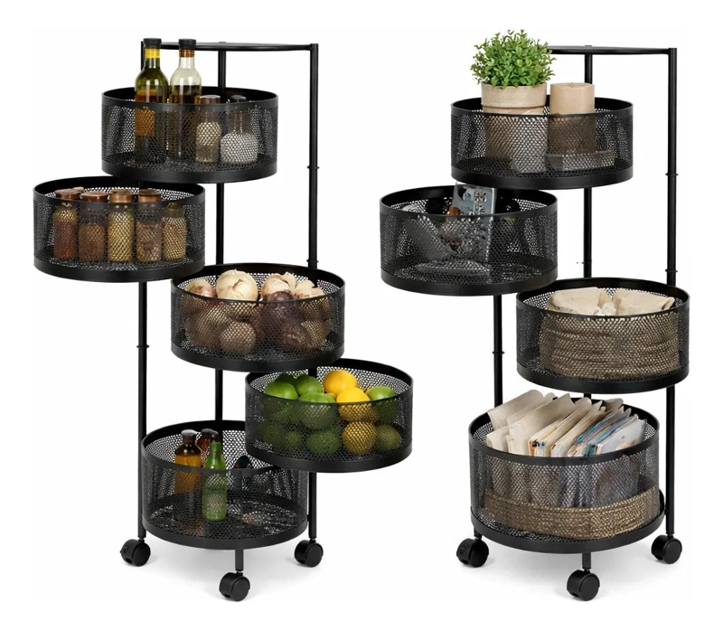 CARRITO ORGANIZADOR VERTICAL DE 5 NIVELES CON RUEDAS - 1