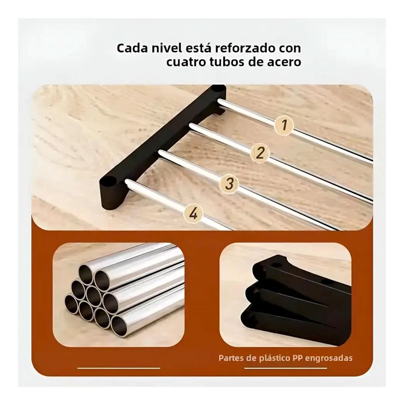 ORGANIZADOR DE ZAPATOS ARMABLE PARA 15 PARES CON ESTANTES - 3