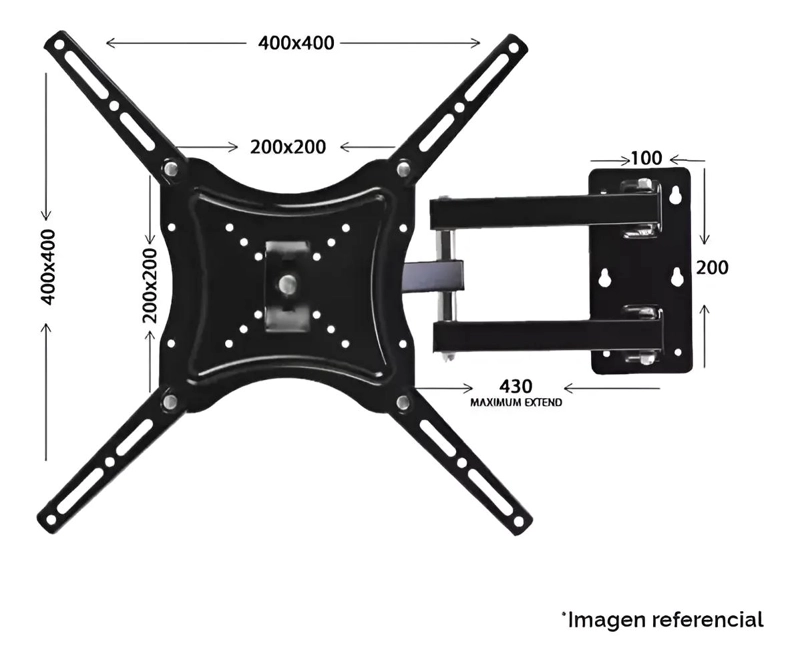 SOPORTE DE PARED PARA TELEVISORES DE 14 A 55 PULGADAS CON BRAZO MOVIL - 2