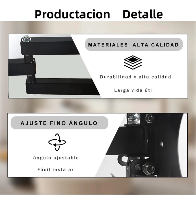 SOPORTE DE PARED PARA TELEVISORES DE 14 A 55 PULGADAS CON BRAZO MOVIL - 6