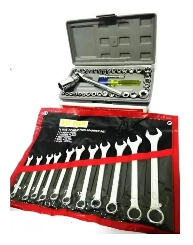 SET DE LLAVES PUNTA CORONA Y CAJA DE DADOS - 2