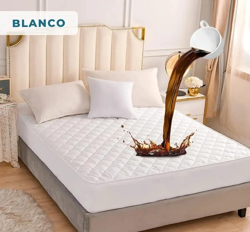PROTECTOR DE COLCHON IMPERMEABLE PARA CAMA 2 PLAZAS - 4