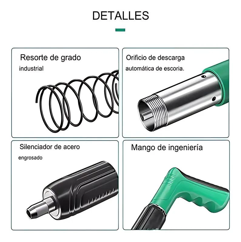 KIT PISTOLA FIJACION PARED PORTATIL CON CLAVOS - 3