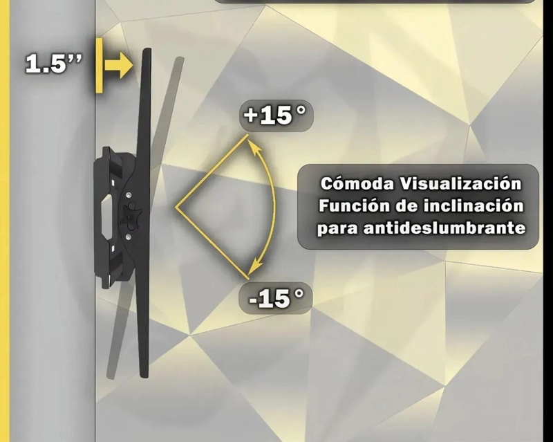 SOPORTE DE TV CON INCLINACION PARA PANTALLAS DE 23 A 65 PULGADAS - 8