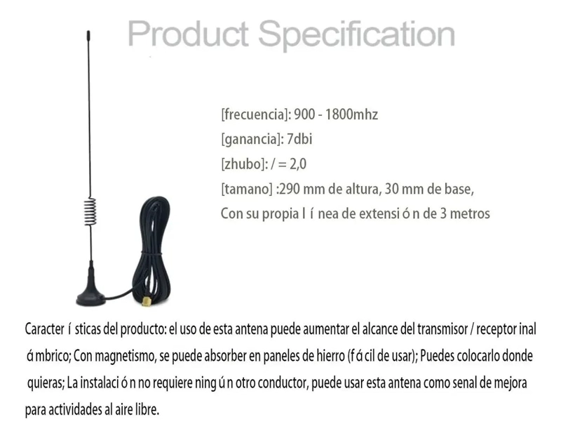 ANTENA GSM PARA MEJORAR SEÑAL EN EQUIPOS RTU-5024 Y RTU-5034 - 6