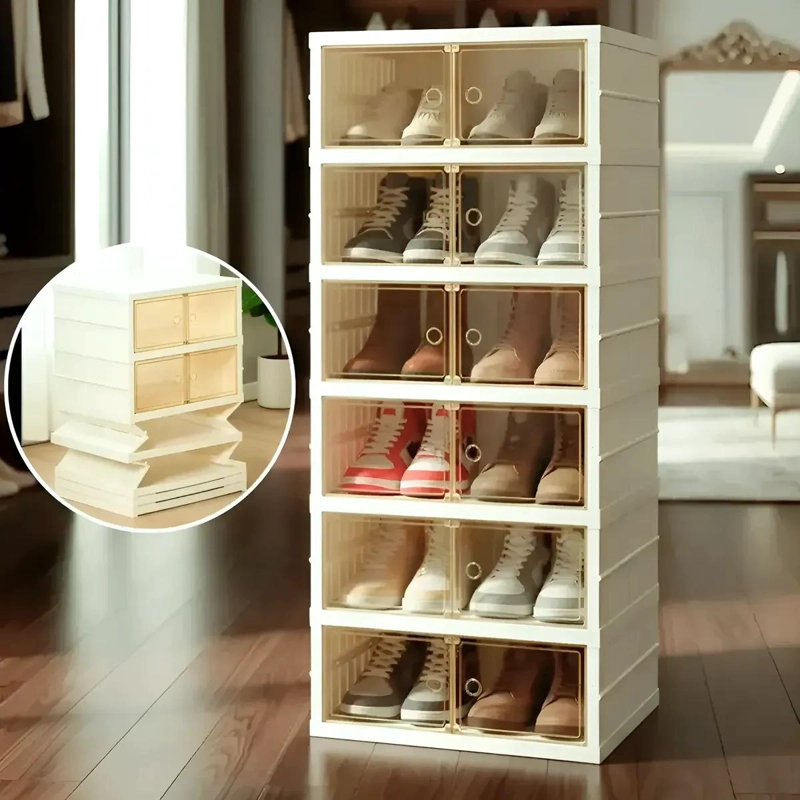 ZAPATERA PLEGABLE ORGANIZADOR 6 NIVELES Y 12 COMPARTIMENTOS - 1