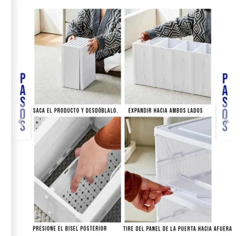 ZAPATERA PLEGABLE ORGANIZADOR 6 NIVELES Y 12 COMPARTIMENTOS - 6