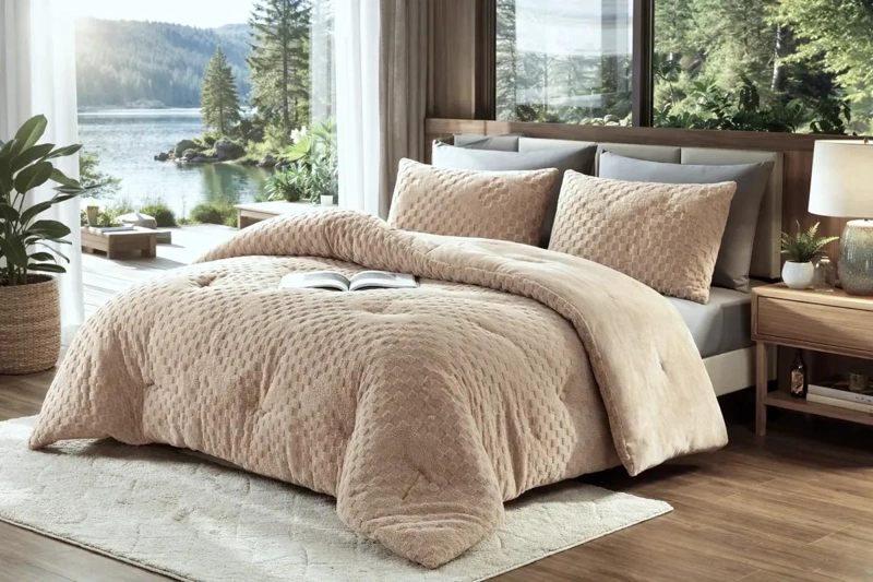 EDREDON REVERSIBLE ENGROSADO INVIERNO TEXTURA 3D KING - 4
