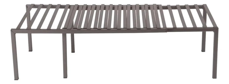 REPISA ORGANIZADORA EXTENSIBLE DE ACERO PARA COCINA GRIS - 1