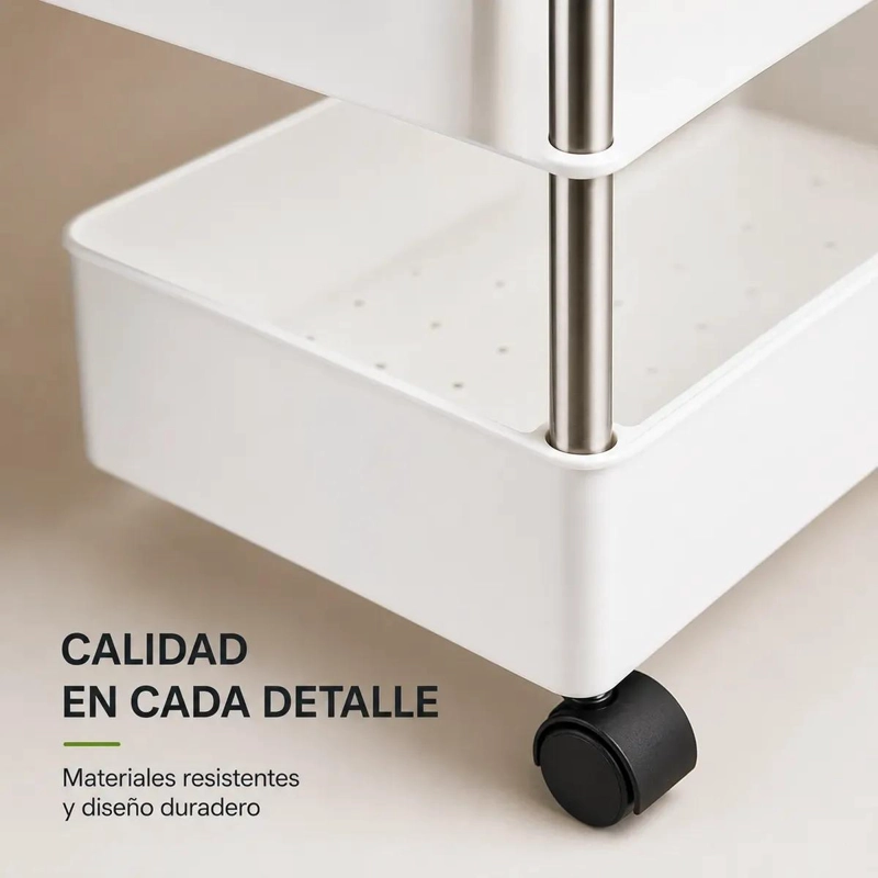 CARRITO ORGANIZADOR MULTIFUNCIONAL DE 4 NIVELES CON RUEDAS - 6