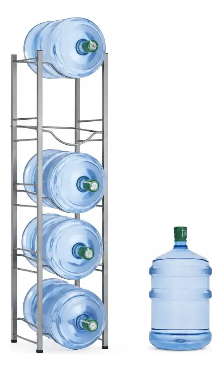 RACK METALICO ORGANIZADOR PARA 5 BOTELLONES DE AGUA - 1